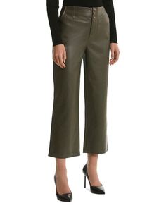 Укороченные брюки из искусственной кожи с высокой посадкой и широкими штанинами Bagatelle, цвет Green