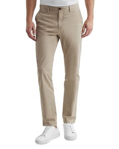 Потертые брюки чинос узкого кроя REISS, цвет Tan/Beige