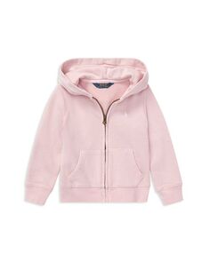 Толстовка на молнии из френч-терри для девочек — Little Kid Ralph Lauren, цвет Pink