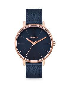 Кожаные часы Kensington, 36,5 мм Nixon, цвет Blue