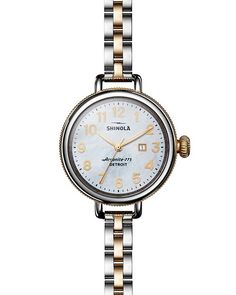 Часы Birdy, 34 мм Shinola, цвет Mother of Pearl/Silver