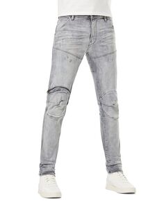 Джинсы скинни до колена Elwood 5620 с 3D-молнией в цвете Vintage Oregon Grey Destroyed G-STAR RAW, цвет Gray