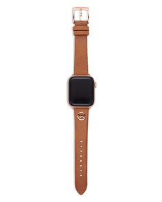 Кожаный ремешок-подвеска с логотипом диаметром 38–40 мм для Apple Watch Michael Kors, цвет Brown