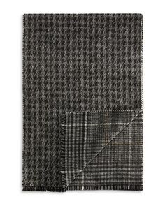 Двусторонний тканый шарф с узором «гусиные лапки» The Men&apos;s Store at Bloomingdale&apos;s, цвет Gray
