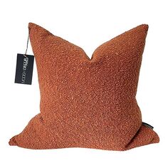 Чехол на подушку из букле, 18 x 18 дюймов Modish Decor Pillows, цвет Orange