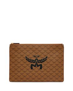 Himmel Lauretos Очень большая плоская сумка MCM, цвет Brown