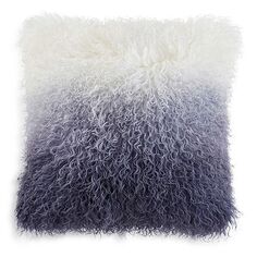 Декоративная подушка из овчины Dip Dye, 18 x 18 дюймов Michael Aram, цвет Blue