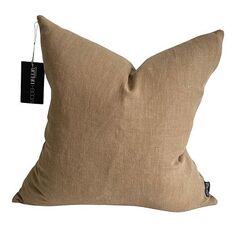Льняная наволочка, 18 x 18 дюймов Modish Decor Pillows, цвет Tan/Beige