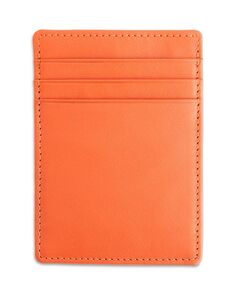 Кожаный магнитный кошелек с зажимом для денег ROYCE New York, цвет Orange