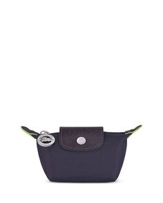 Зеленый кошелек для монет Le Pliage Longchamp, цвет Blue