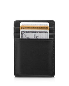 Кожаный магнитный кошелек с зажимом для денег ROYCE New York, цвет Black