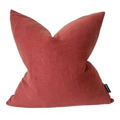 Льняная наволочка, 24 x 24 дюйма Modish Decor Pillows, цвет Red