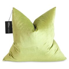 Бархатная декоративная наволочка, 24 x 24 Modish Decor Pillows, цвет Key Lime
