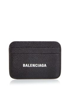 Кожаный чехол для карточек с наличными Balenciaga, цвет Black