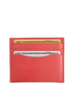 Минималистичный кожаный кошелек с RFID-блокировкой ROYCE New York, цвет Red