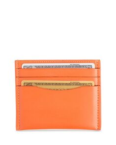 Минималистичный кожаный кошелек с RFID-блокировкой ROYCE New York, цвет Orange