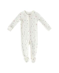 Плотно прилегающая пижама из хлопка с принтом унисекс — для малышей Pehr, цвет White