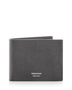 Кожаный кошелек двойного сложения Ferragamo, цвет Black