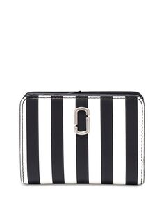 MARJ JACOBS Компактный мини-кошелек в полоску J Marc MARC JACOBS, цвет Black