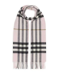 Кашемировый шарф в клетку Giant Check Burberry, цвет Pink