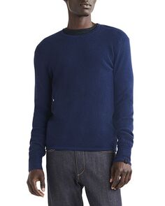 Мартин Мериносовая шерсть &amp;; Нейлоновый свитер обычного кроя с круглым вырезом rag &amp; bone, цвет Blue