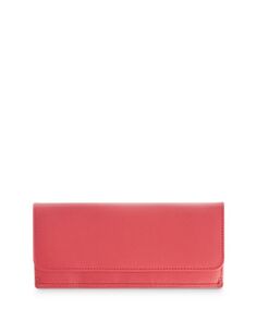 Кожаный кошелек-клатч с блокировкой RFID ROYCE New York, цвет Red