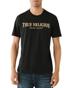 Футболка с коротким рукавом и логотипом Gold Arch True Religion, цвет Black