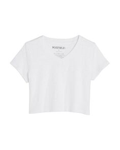 Укороченная футболка с V-образным вырезом для девочек Courage - Big Kid KatieJnyc, цвет White