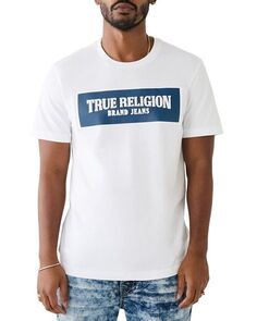 Футболка с коротким рукавом и тисненым логотипом True Religion, цвет White