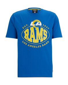 Футболка BOSS NFL Los Angeles Rams с рисунком из смесового хлопка BOSS, цвет Blue