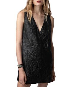 Кожаное платье Раша Zadig &amp; Voltaire, цвет Black