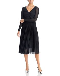 Плиссированное платье Erlissi BOSS, цвет Black
