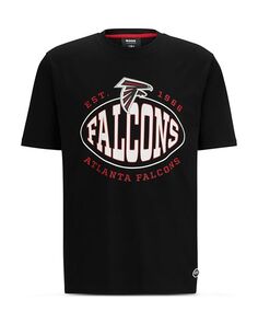 Футболка BOSS NFL Atlanta Falcons из хлопковой смеси с рисунком BOSS, цвет Black