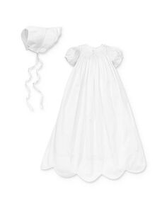 Платье для крещения с фестонами для девочек и amp; Комплект чепчика - детский Kissy Kissy, цвет White