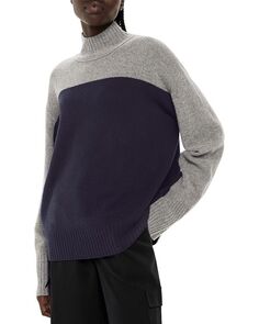 Шерстяной свитер с высоким воротником и цветными блоками Whistles, цвет Multi
