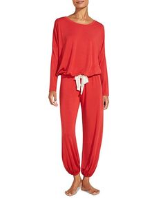Пижамный комплект Gisele с напуском Eberjey, цвет Red