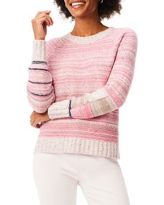 Полосатый свитер Heat Mix NIC+ZOE, цвет Pink