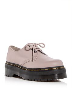 Женские оксфорды 1461 на четырех платформе Dr. Martens, цвет Tan/Beige