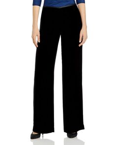 Широкие бархатные брюки Emporio Armani, цвет Black