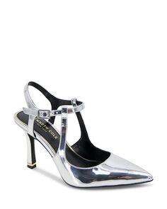 Женские туфли-лодочки Romi на высоком каблуке с острым носком Kenneth Cole, цвет Silver