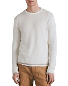 Полосатый свитер с круглым вырезом Harvey rag &amp; bone, цвет Ivory/Cream