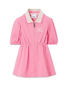 Платье-рубашка-поло Alesea EKD Pique Pique для девочек — для малышей, маленьких детей Burberry, цвет Pink