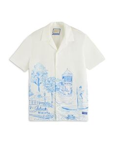 Рубашка на пуговицах стандартного кроя с принтом и принтом Scotch &amp; Soda, цвет White
