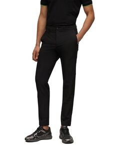 Узкие брюки пригородного кроя BOSS, цвет Black