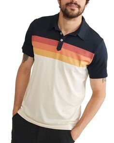 Спортивная рубашка-поло с полосками на груди Marine Layer, цвет Multi