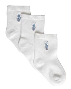 Носки Ralph Lauren для мальчиков, 3 пары — для малышей Ralph Lauren, цвет White