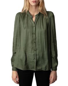Атласная блузка Tchin Zadig &amp; Voltaire, цвет Green