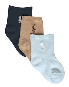 Носки Ralph Lauren для мальчиков, 3 пары — для малышей Ralph Lauren, цвет Multi