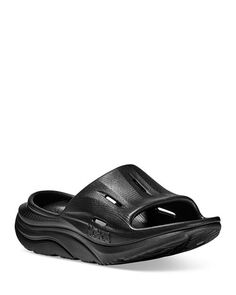 Мужские сандалии без шнуровки ORA Slide 3 для восстановления HOKA, цвет Black