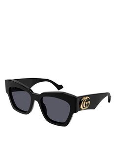 GG1422S Солнцезащитные очки «кошачий глаз» Gucci Generation, 55 мм Gucci, цвет Black